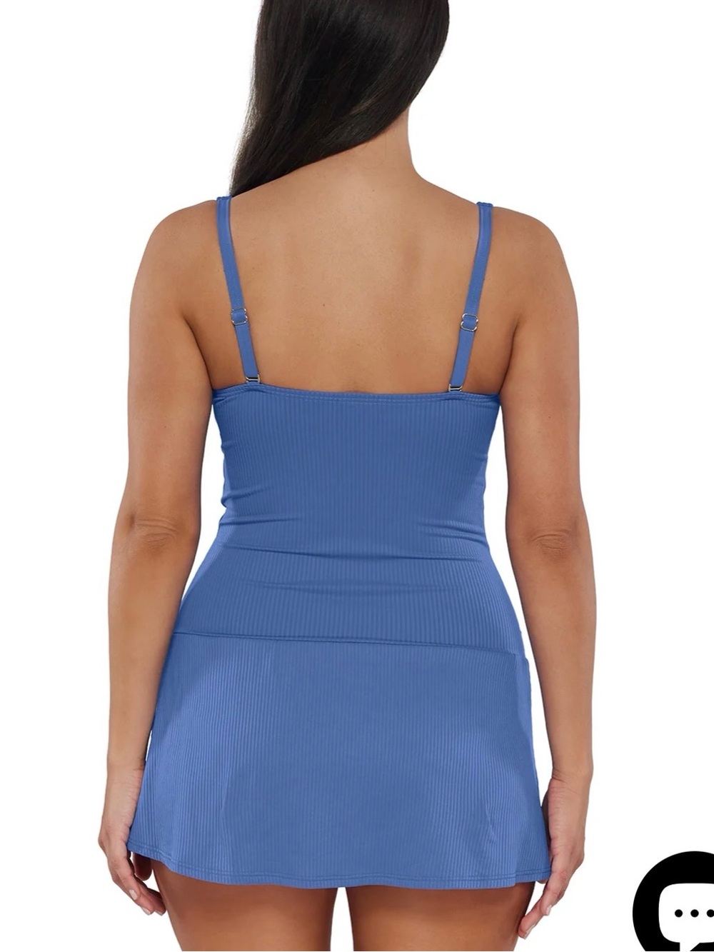 Sunsets Escape Harbor Blue Sandbar Rib Sienna Swim Tummy Control Dress Size 20 - Picture 3 of 7